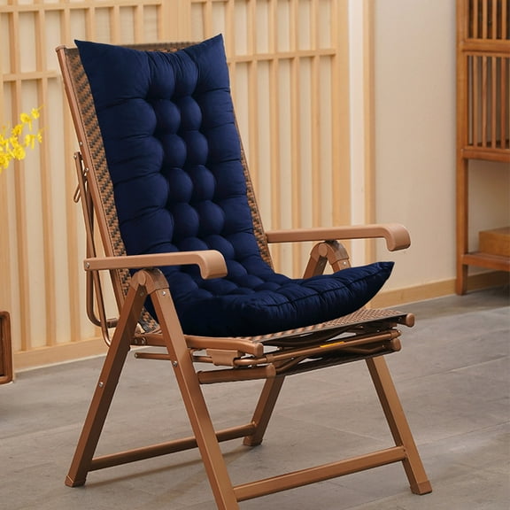 Nkmbld Indoor Outdoor Rocking Chair Cushion Waterproof High Back Rocking Chair Cushions Soft Patio Chair Pad for Lounger Recliner, Blue