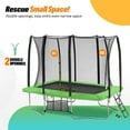 thumbnail image 2 of Exacme 8 x 12 FT Outdoor Rectangle Trampoline for Kids, 330lb Capacity Recreational Trampolione with 4 Wind Stakes, Storage Bag, Ladder(Green), 2 of 8