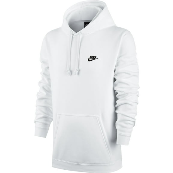 Nike Club Fleece Pullover Longsleeve Men's Hoodie White/Black 804346-100
