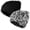 Black, White and Black, variant on 2 Pcs Distressed Knitted Beanie Fuzzy Winter Hats Warm Beanie Hats for Men Women Outdoor Knit Cap