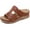 Brown, variant on VerPetridure Women's Slippers, Summer Casual Multi-Color Embroidered Sandals with Wedge Fish Mouth Beach Shoes