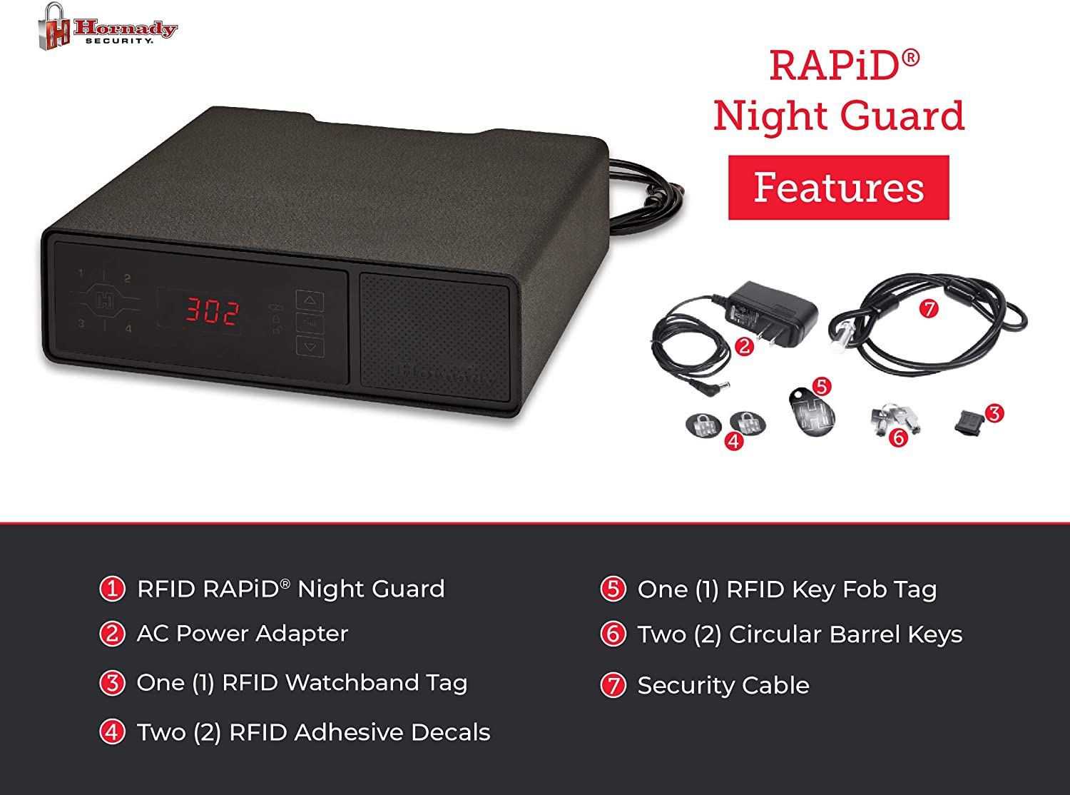 Hornady Rapid Night Guard RFID Safe 98215