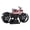Black Red, variant on Rupoun Mechanical Flip Clock Retro Desktop Motorcycle Clock, 7.4 inches / 18.8 cm Battery Powered Table Clock for Home Office Bedroom Decor, Unique Vintage Moto Timepiece Accent Piece, Black Red