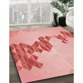 thumbnail image 3 of Ahgly Company Machine Washable Indoor Round Transitional Pastel Pink Area Rugs, 7' Round, 3 of 7