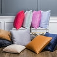 thumbnail image 5 of NTBAY 2 Pack Velvet Throw Pillow Cover, Soft Decorative Square Pillowcase, Cushion Cover with Hidden Zipper, 16"x16", Pink, 5 of 5