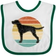 thumbnail image 3 of Inktastic Vizsla Dog Retro Sunset Boys or Girls Baby Bib, 3 of 4
