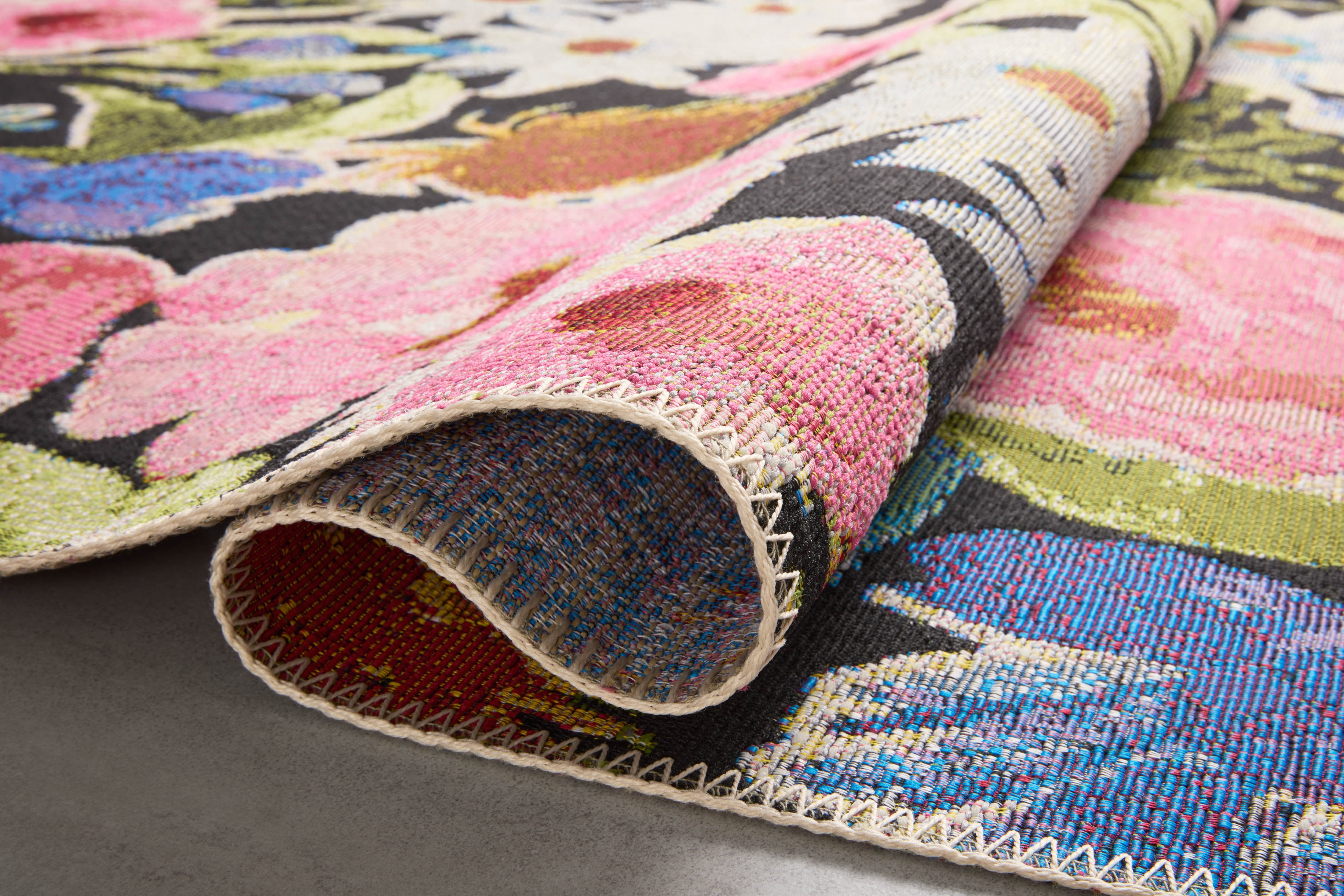 Loloi Botanical Black / Multi 7'-10" x 11'-2" Area Rug