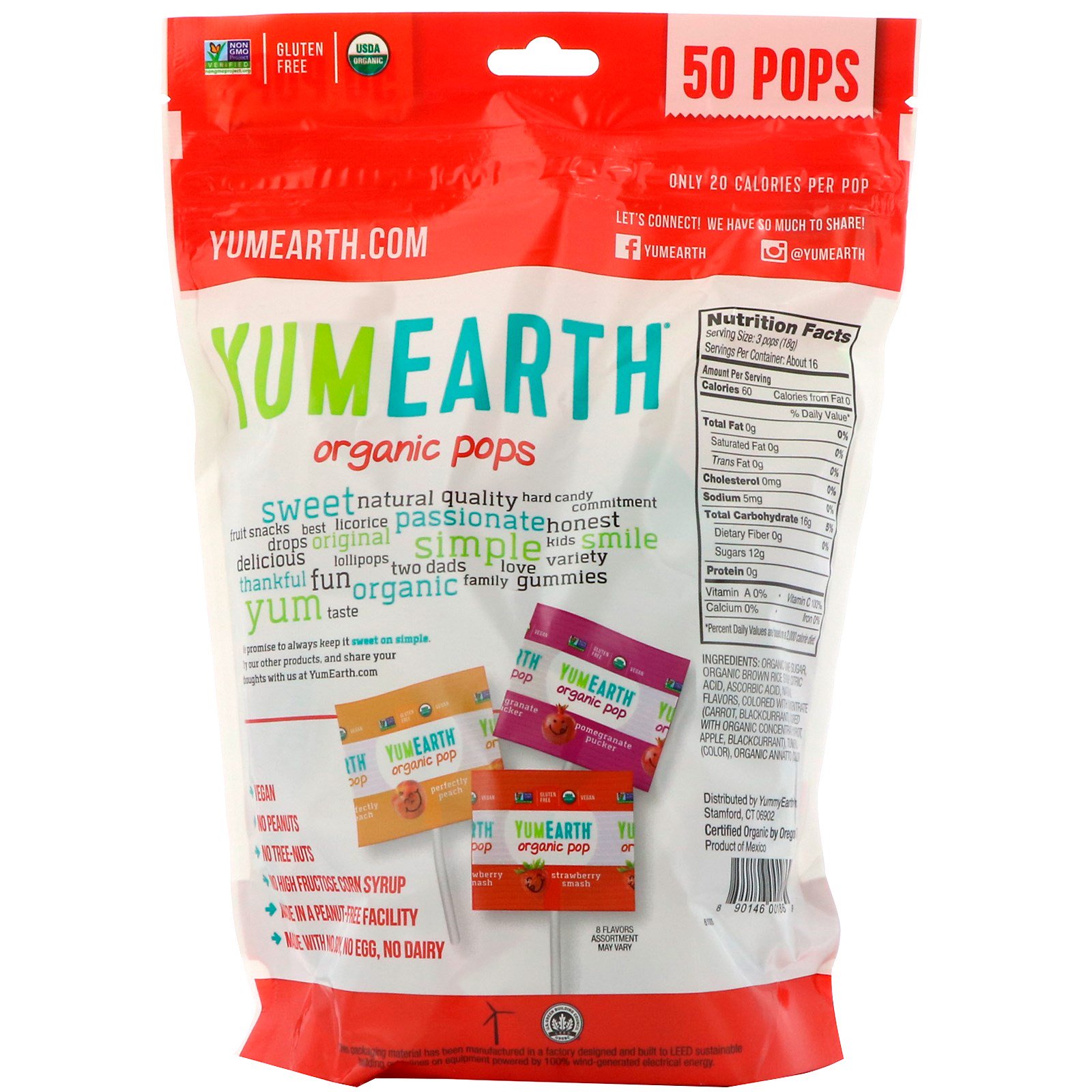 YumEarth Organic Pops - Assorted Flavors 8.5 oz Pkg YumEarth Organic Pops - Assorted Flavors 8.5 oz Pkg