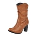 thumbnail image 2 of Zapatos de mujer Moda Color sólido Cuadrado Tacones altos Casual Cálido Resistente al desgaste Botas de vaquero de lana sin cordones Wmkox8yii  hfjk3232, 2 of 6