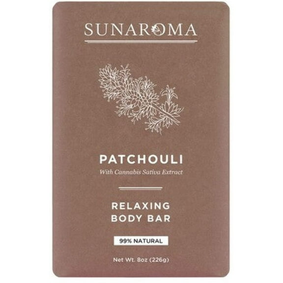 Sunaroma Patchouli Oil Relaxing Body Bar, 8 oz