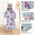 thumbnail image 4 of joogoo Wearable Blanket Hoodie for Butterfly Beautiful Flannel Sherpa Pocket 3-14 YR S, 4 of 7