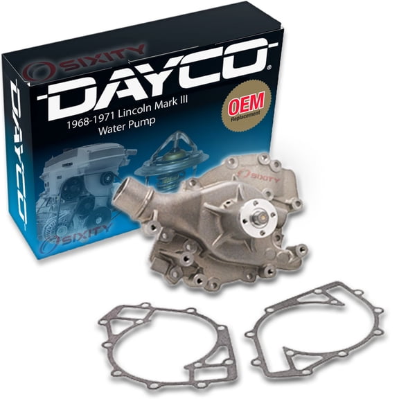Dayco Engine Water Pump compatible with Lincoln Mark III 7.5L V8 1968-1971