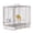 White, variant on Bird Carrier Travel Cage - 304 Stainless Steel Portable Folding Bird Travel Cage with Parrot Feeder Cups & Standing Perch for Smaller Birds Conures Lovebird Cockatiel Parakeets (White)