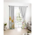 thumbnail image 3 of Sunflower Blackout Curtains for Bedroom/Living Room, Thermal Insulated Kitchen Curtains, Yellow Summer Botanical Farmhouse Grommet Darkening Window Treatment Drapes 27.5"x39"x2, 3 of 8