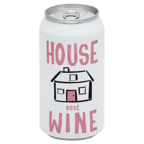 House Wine House Rose Wine, 375 ml Can