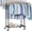 Black, variant on Clothes Rack for  Clothes Double Rods, Rolling & Extending Clothing Rack with Wheels, Garment Coat Rack Freestanding, Portable Clothes Rack, White