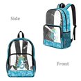 thumbnail image 2 of Whosucclay Seahorse Ocean Print Clear Backpack for Girls Boys, 17 Inch Side Pockets Shoulder Bag Elementary Kindergarten with Wide Shoulder Straps Transparent, 2 of 10