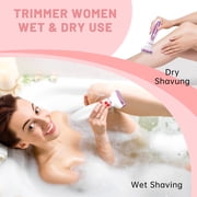 4 in 1 Electric Razor for Women Cordless Hair Removal Ladies Shaver Painless Body Hair Trimmer Remover Rechargeable Epilator for Bikini Facial Nose Ear Eyebrows Leg