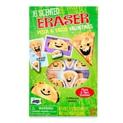 Mello Smello Valentine's Day Scented Eraser Pizza & Tacos Valentines Kiddie Cards, 16CT