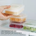 thumbnail image 4 of CNKOO 4 Pack-Bacon Keeper  Deli Meat Saver Cheese Cold Cuts Plastic Food Storage Containers with lids for Refrigerators Lunch Box Christmas Cookie Holder Meal Prep Container, 4 of 9