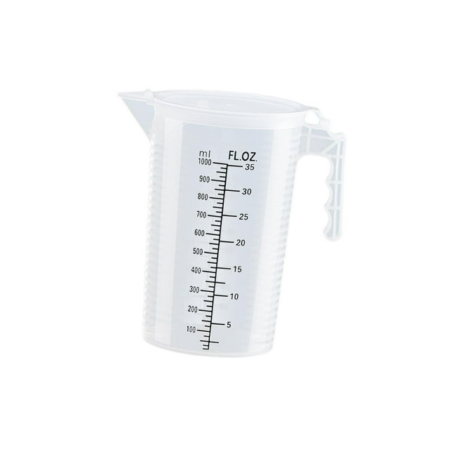 veasfak Measuring Cup Measure Jug with Cover Kithchen Gadgets for Home Tea Shop Beer 1L
