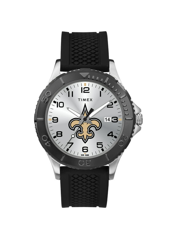 Timex - NFL Tribute Collection Gamer Black Men's Watch, New Orleans Saints