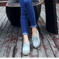 thumbnail image 4 of hopeusnice Women's Suede Loafers Slip On Wedge Shoes Comfortable Breathable Bowknot Tassel Flatform Walking Shoes Gray 38, 4 of 6