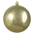 thumbnail image 2 of Northlight Shiny Shatterproof Christmas Ball Ornament - 4" (100mm) - Gold, 2 of 8