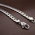 thumbnail image 4 of K-KED Solid 925 Sterling Silver Chain Men 5mm Flat Curb Link Necklace 41-42g/23.6inch, 4 of 4