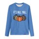 thumbnail image 3 of MHFRRA Camiseta de Manga Larga con Cuello Redondo y Estampado de Calabaza de Halloween Azul, 3 of 3