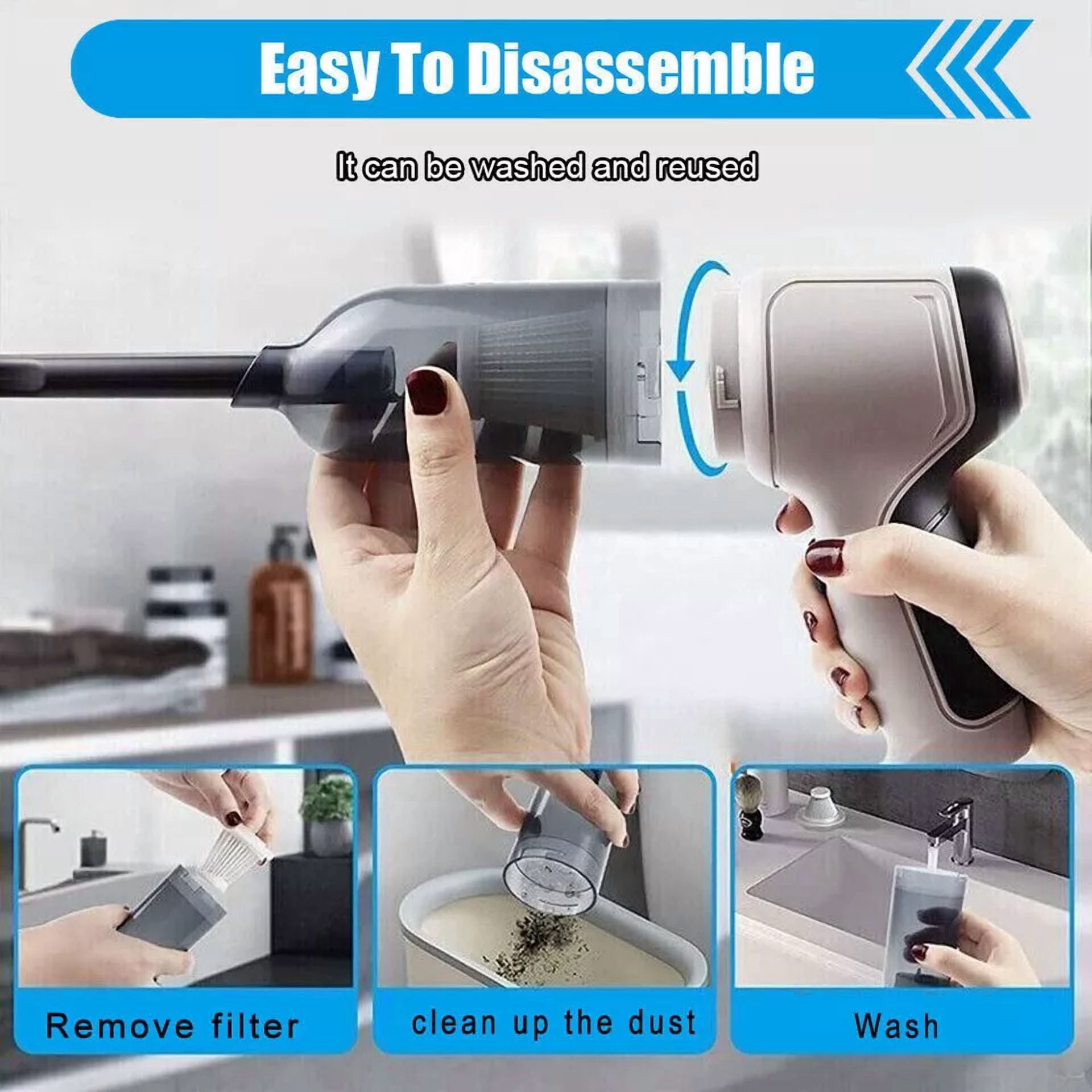 9000Pa Wireless Car Vacuum Cleaner Strong Suction Handheld Portable Air Blower