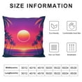 thumbnail image 5 of GOSMITH  Hawaiian Throw Pillow Cushion Cover, Hawaiian Sunset on Big Island Anaehoomalu Bay Ocean Romantic Resort, Decorative Square Accent Pillow Case, Mauve Black, 5 of 5