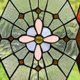 thumbnail image 3 of RADIANCE goods EMINENT Tiffany-Style Geometric Stained Glass Window Panel 25" Height, 3 of 8