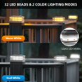 thumbnail image 3 of Luces solares tipo poste EXCMARK 4x4, impermeables, color blanco cálido y frío, paquete de 12, 3 of 7