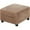 Rose Gold, variant on Square Ottoman Ottoman Slipcover Square Footstool Protector Storage Stool Ottoman Stretch With Elastic Bottom Feature Real Velvet Plush Fabric（Length：27 32 Inch）