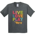 thumbnail image 3 of Inktastic Live Love Play the Trumpet Youth T-Shirt, 3 of 5