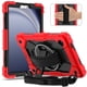 thumbnail image 2 of Funda Resistente a Golpes para Samsung Galaxy Tab A11, Funda Protectora de Silicona + Capa de PC Anti Caída con Asa Giratoria de 360°, Soporte, Correa para el Hombro, Rojo, para Galaxy Tab A11, 2 of 8