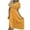 Yellow, variant on yillto Flowy Dresses for Women Summer Wrap V Neck Printed Short Sleeve Dress Casual Loose Beach Dresses