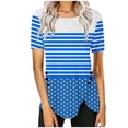 thumbnail image 2 of Liquidation d'Économies! BEFOKA T-Shirt pour Femmes Grande Taille, Hauts Blouse d'Été Décontractés pour Femmes, Blouse Décontractée Décontractée pour Femmes à Boutons Imprimée à Manches Courtes Blouse/chemise à Manches Courtes à Col Rond, 2 of 5