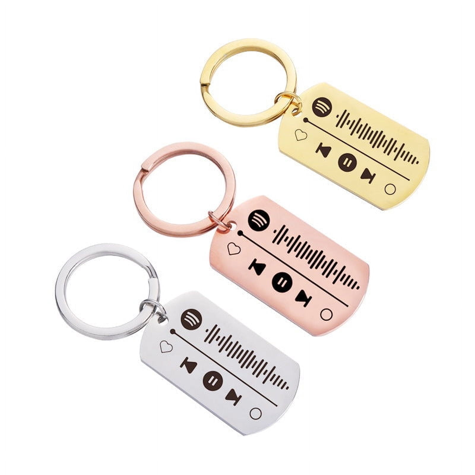 Stainless Steel Keychain, Simple Personality Mirror Polished Key Ring, Durable Metal Key Chain Accessory