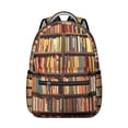 thumbnail image 1 of Library Bookshelf Reading Room Backpack Book Shelf Pattern School Bag for Students, Comfortable and Wear-Resistant, Perfect for Book Club and Reading Activities, 1 of 6