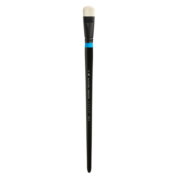 Princeton Series 6500 Aspen Synthetic Brush - Size 12, Short Oval Filbert, Long Handle