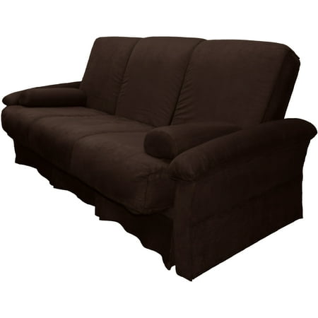 Mystic Perfect Sit & Sleep Pocketed Coil Inner Spring Pillow Top Sofa Sleeper Bed, Full-size, Suede Chocolate