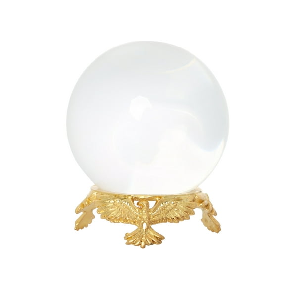 Amlong Crystal Clear 2 in. (50mm) Crystal Ball with Gold Eagle Stand