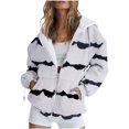 thumbnail image 1 of ICHUANYI Clearance Women's Fashion Casual Halloween Print Zip Hood Long Sleeve Pocket Jacket Top(White, XXL) ICHUANYI WER2023080907781, 1 of 4
