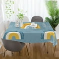 thumbnail image 5 of Yayeee Tablecloths for Rectangular Tables 54 x 54 inch Party Table Cover, Light Blue Rainbow, 5 of 6