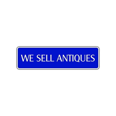 Antiqued Metal Coins Antique - We Sell Antiques Metal Street Sign Gold Jewelry Coins Crafts Wall Art Décor 4x13.5