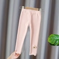 thumbnail image 6 of Odeerbi Kids Girls Fleece Lined Leggings Winter Warm Fleece Leggings Elastic Cotton Pants Pink 7-8 Years, 6 of 6