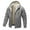 C4/Grey, variant on Men's Jacket Solid Color Hooded Jacket With Pockets Drawstring Warm Zip Up Outerwear Coat For Casual Winter Long Sleeve