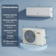 Costway 12000BTU Wifi Enabled Mini Split AC 22 SEER2115V Inverter Air Conditioner White